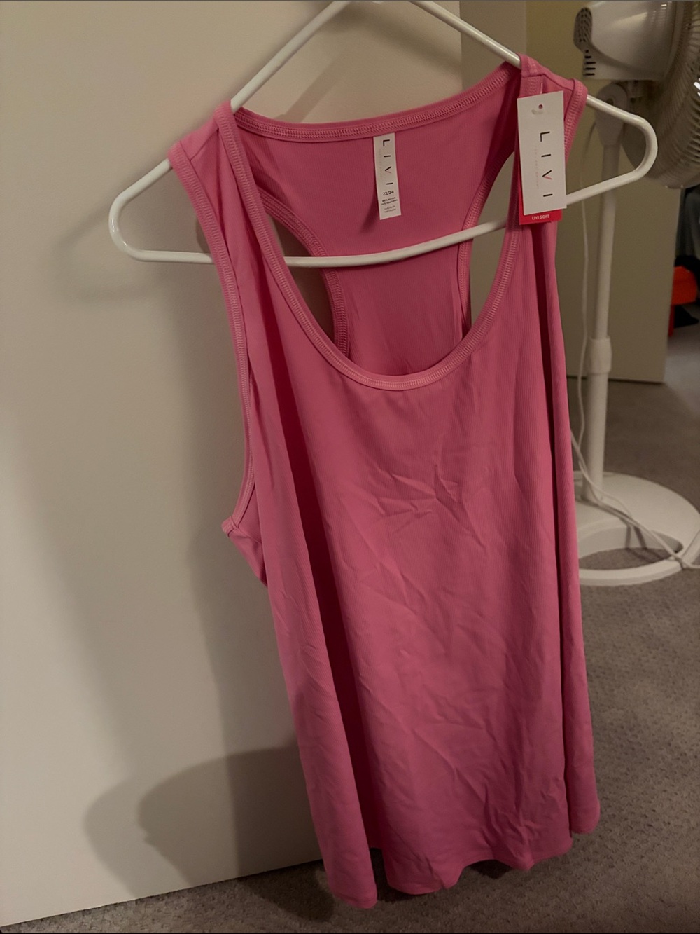 Livi Active (Lane Bryant) Bubblegum Pink Racerback Tank